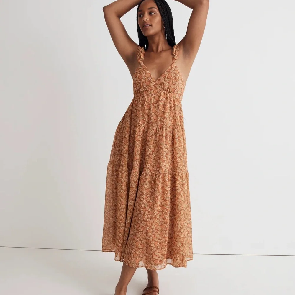 Madewell Georgette Ruffle Tiered Daisy Maxi Dress - Picture 4 of 9